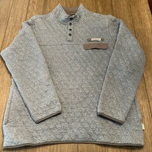 Magellan Outdoors Mens Campfire Quilted Long sleeve QS Shirt. Blue with Gray. XL